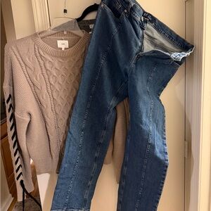 GAP High Rise Straight Blue Jeans